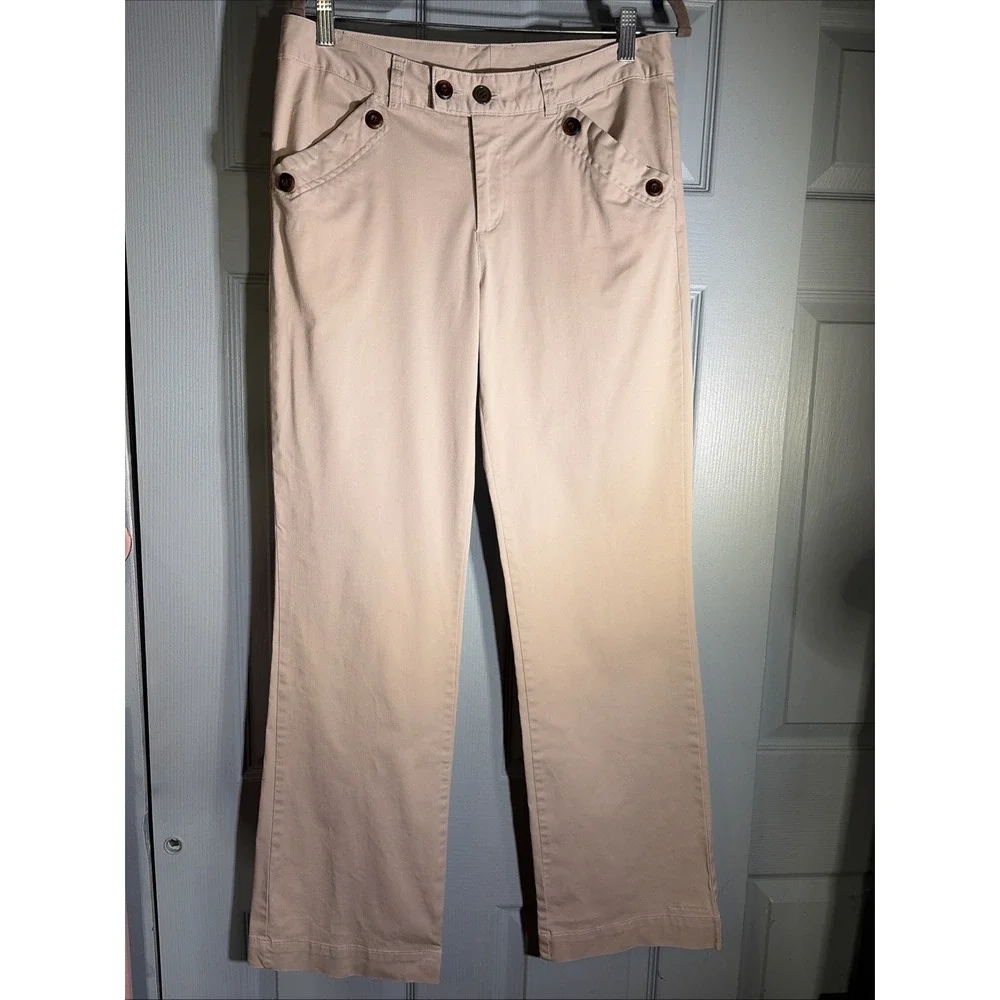 Columbia Omni shield Women's Chinos Relaxed Fit Cotton Blend Khaki Sz 8 Bootcut.